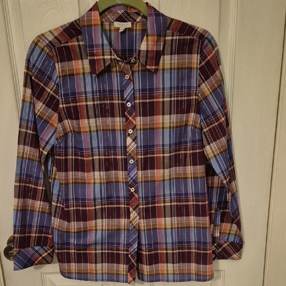 Talbots Multicolor Plaid Women's Blouse